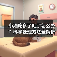 小猫吃多了吐了怎么办?科学处理方法全解析(图1) 小猫吃多了吐了怎么办?科学处理方法全解析(图1)