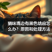 猫咪嘴边有黑色结痂怎么办?原因和处理方法全解析(图1) 猫咪嘴边有黑色结痂怎么办?原因和处理方法全解析(图1)