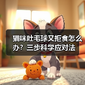 猫咪吐毛球又拒食怎么办?三步科学应对法(图1) 猫咪吐毛球又拒食怎么办?三步科学应对法(图1)