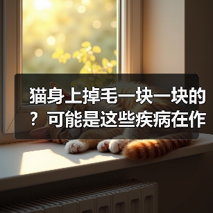 猫身上掉毛一块一块的？可能是这些疾病在作祟！