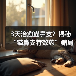 3天治愈猫鼻支？揭秘“猫鼻支特效药”骗局