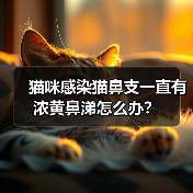 猫咪感染猫鼻支一直有浓黄鼻涕怎么办？