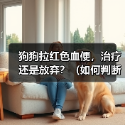 狗狗拉红色血便，治疗还是放弃？（如何判断狗狗拉血的严重程度及应对方法）（图2）