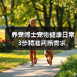 养宠博士宠物健康日常：3步精准判断需求，避坑方案全攻略