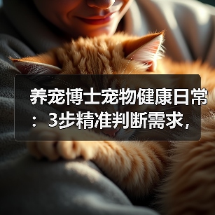 养宠博士宠物健康日常:3步精准判断需求,避坑方案全攻略(图3) 养宠博士宠物健康日常:3步精准判断需求,避坑方案全攻略(图3)