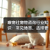 唯宠社宠物咨询行业知识：常见场景、选择要点与注意事项